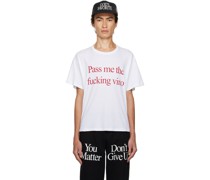 White 'Pass Me The Fucking Vino' T-Shirt