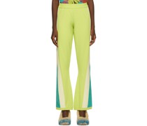 Green Contrast Track Lounge Pants