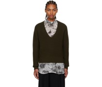 Khaki V-Neck Sweater