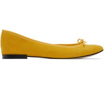 Yellow Suede Cendrillon Ballerina Flats