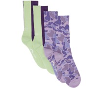 Two-Pack Purple & Green Socks