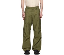 Khaki 4244 Water Dragon Embroidered Trousers