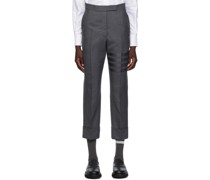 Gray 4-Bar Trousers