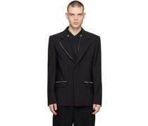 Black Combat Zip Blazer
