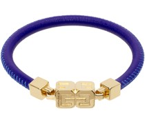 Blue G Cube Leather Bracelet
