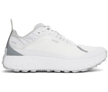 White & Silver ' 001' Sneakers