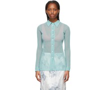 SSENSE Exclusive Blue Knit Cardigan