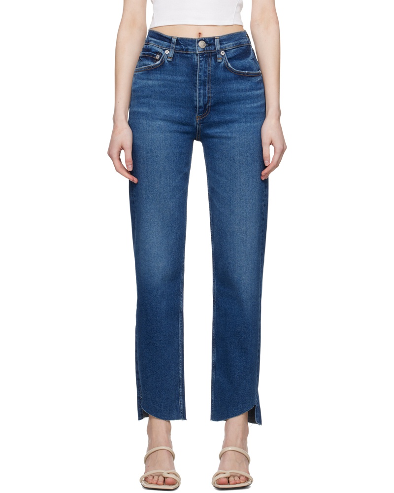 Rag & Bone Damen Blue Harlow Jeans