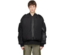Black Pocket Bomber Jacket
