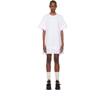 White A-Line T-Shirt Minidress