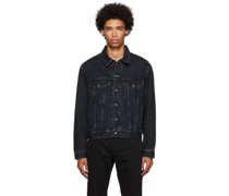 Black Quilted Denim Jacket