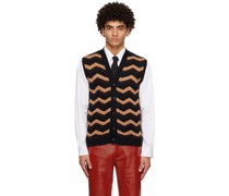 Brown & Black 70's Cardigan