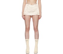 Off-White Pleated Miniskirt