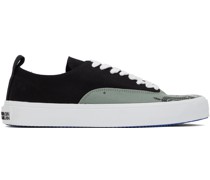 Black & Green OG Viento Low Top Sneakers