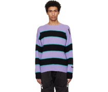 Purple & Black 'N' Stripe Sweater