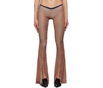 Brown Cutout Trousers
