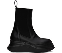 Black Beatle Abstract Ankle Boots