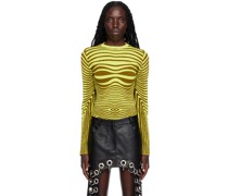 Yellow & Khaki Body Morphing Sweater