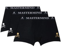 Three-Pack Black Boxers