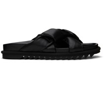 Black Padded Sandals