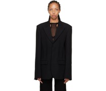 Black Darted Blazer