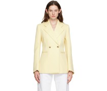 Yellow Curved Sleeves Blazer