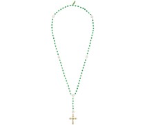 Gold & Green 'The Green Onyx & Freshwater Pearl' Necklace