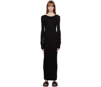 Black Crewneck Maxi Dress