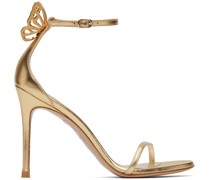 Gold Mariposa Heeled Sandals