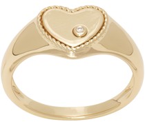 Gold Baby Chevalière Cœur Ring