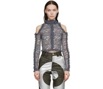 SSENSE Exclusive Gray Cutout Long Sleeve T-Shirt