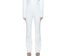 White Bootcut Trousers