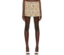SSENSE Exclusive Black & Orange Puffer Print Swim Skirt