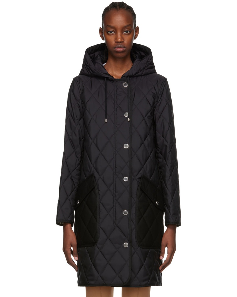 Burberry Damen Black Nylon Coat