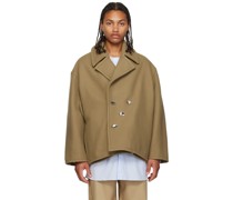 Beige Double-Layered Peacoat
