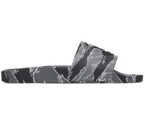 Grey Tiger Stripe Basile Slides