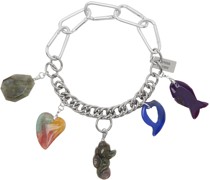 Silver Stone Charm Necklace