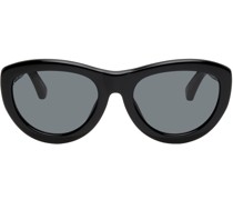 Black Linda Farrow Edition Round Sunglasses