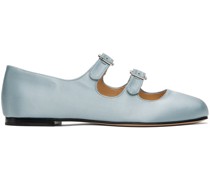 SSENSE Exclusive Blue MJ Double Strap Ballerina Flats