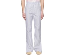 Blue & White Stripe Trousers