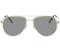 Silver & Gold Santos de Aviator Sunglasses