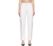 White Recycled Cotton Jeans