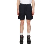 Black Garment-Dyed Shorts