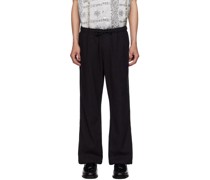 Black Pinstripe Trousers