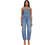 Blue Patch Pocket Denim Overalls