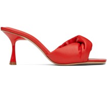 Red Twisted Front 70 Heeled Sandals