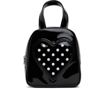 Black Synthetic Patent Leather Bag