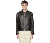 Black Racing Leather Jacket