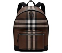 Brown Check Backpack