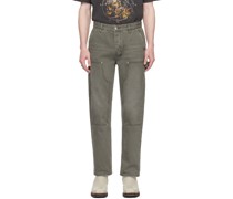 Green Ghosted Operator Jeans